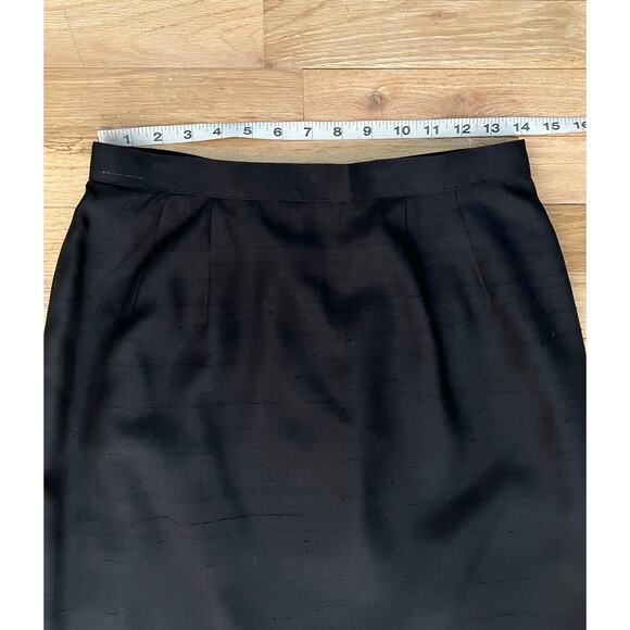 KTF by Kristinn Steinarr Womens Vintage 100% Silk Striped Work Skirt Suit Sz 10 - Picture 16 of 16